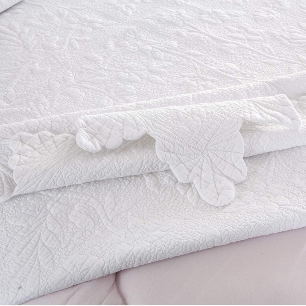 Bedding Set Grey Quilt Set Queen Size 100% Cotton - Picture 6 of 6